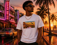 T-shirt Ocean Drive Sunset – Vice City Edition