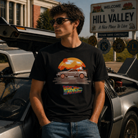 T-shirt Sunset DeLorean – Back to the Future Edition